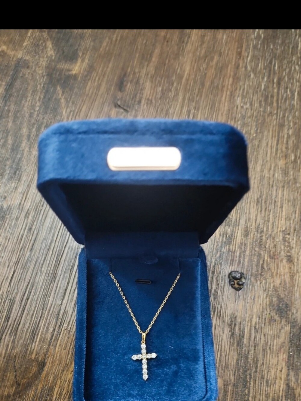 GemmGalore Lab Grown Diamond Cross Necklace